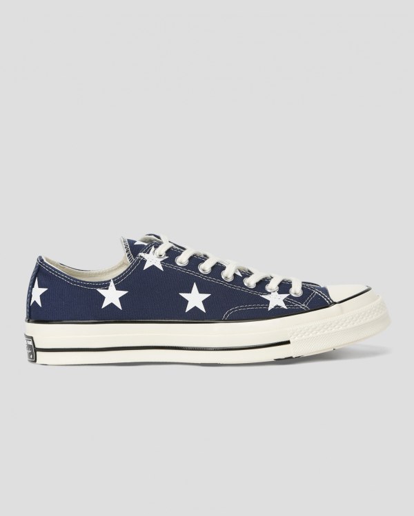 Converse Chuck 70 Archive Print Blå Sko Danmark - Converse Lave Sneakers Herre - 50143MWCE